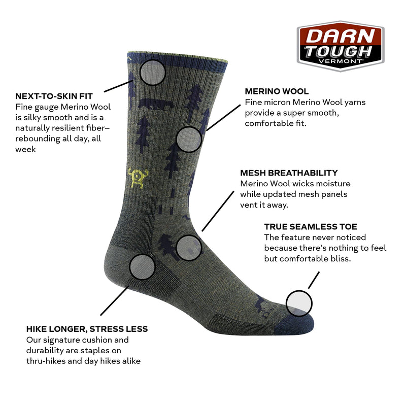 [Australia - AusPower] - DARN TOUGH (1964) ABC Boot Midweight with Cushion Men's Sock Large Black 