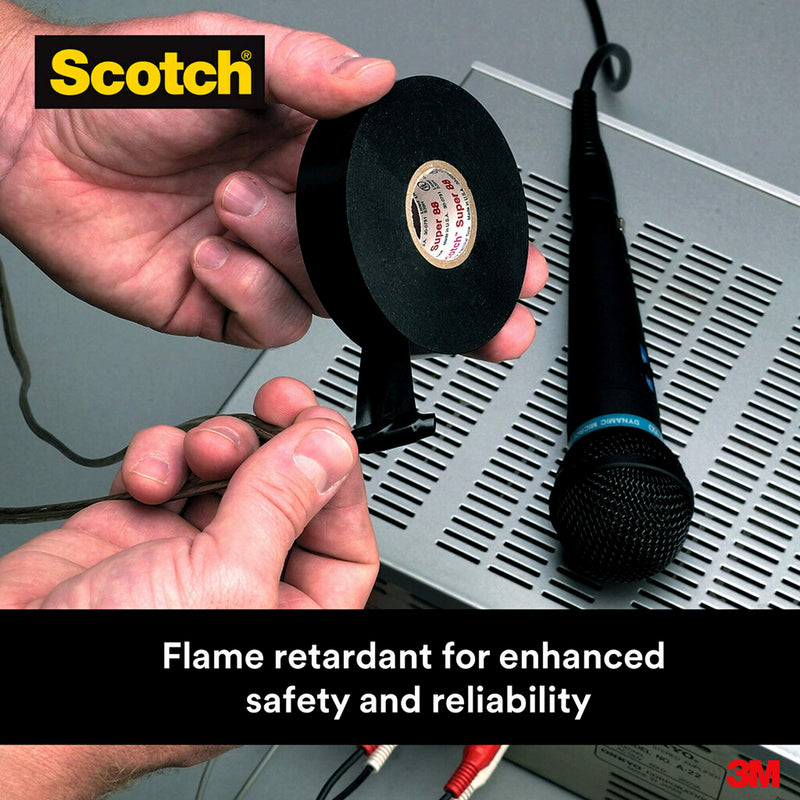 [Australia - AusPower] - 3M Scotch Vinyl Electrical Tape Super 88, Premium Grade All-Weather, 3/4 in x 44 ft, 8.5-mil thick, Black, 1 roll 3/4" X 44' 
