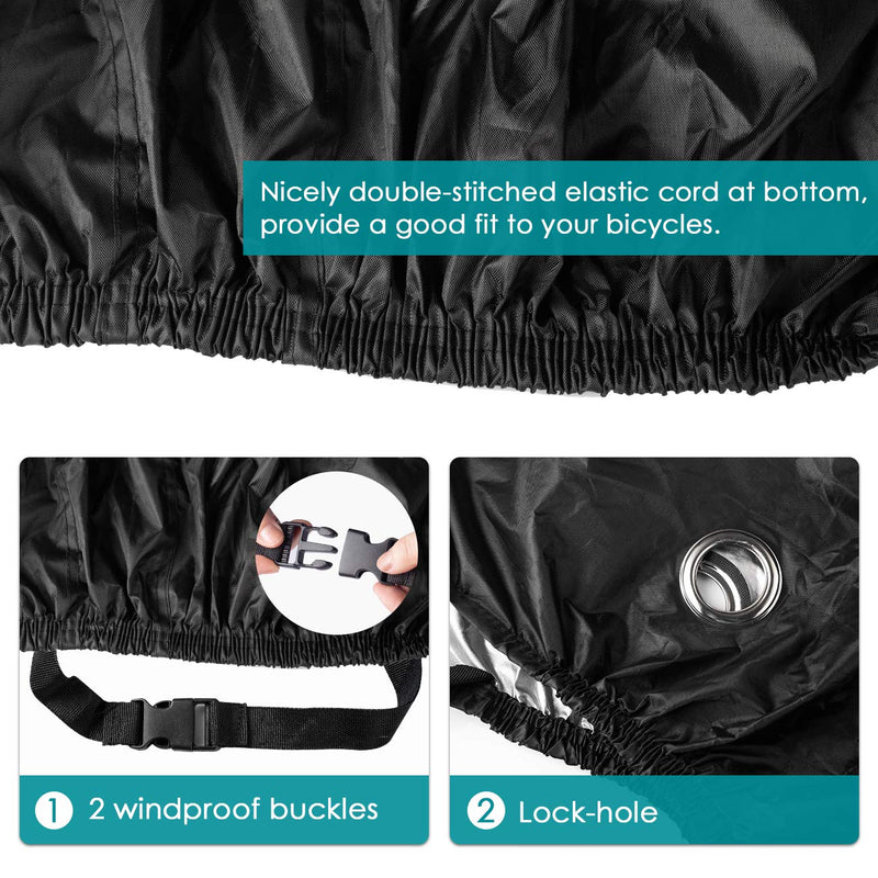 [Australia - AusPower] - Favoto Bike Cover Waterproof Outdoor Bicycle Cover Thicken Oxford 29 Inch Windproof UV Snow Rustproof with Lock Hole Storage Bag for Mountain Road Bike City Bike Beach Cruiser Bike 