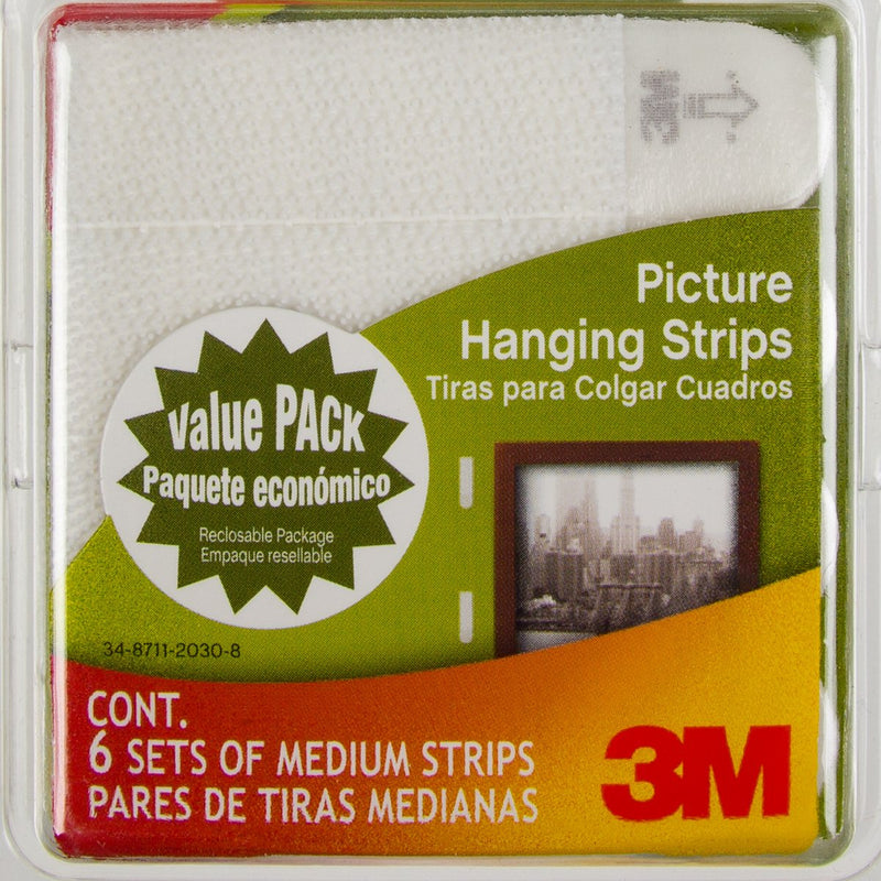 [Australia - AusPower] - Command 3M 12ct Pack Picture & Frame Hanging Strips Sets Medium Size White Damage-Free 