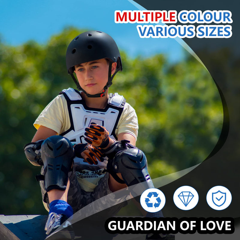 [Australia - AusPower] - Afranti Bike Helmet Toddler Helmet 19.6"-24" Adjustable Helmet for Kids Age 4 and Older Skateboard Helmet CPSC Certified Youth Helmet for Bicycle Roller Scooter & Inline Skating Black S (50cm-54cm / 19.6"-21.2") 