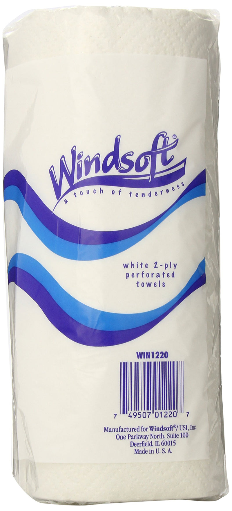[Australia - AusPower] - Windsoft 1220-85RL perforated paper towel roll, 11x8 4/5, white, 85sheets (1 roll) 