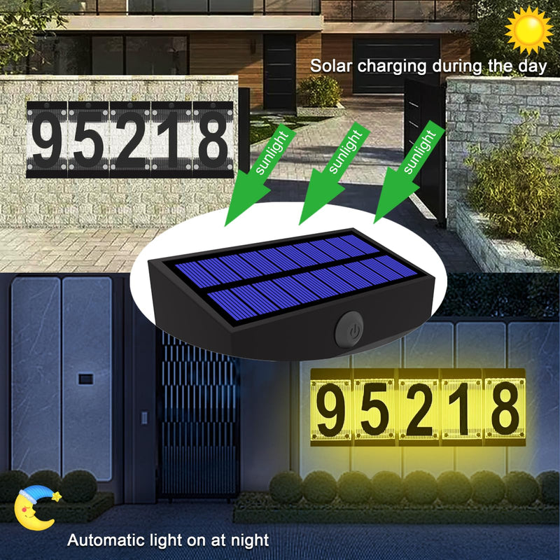 [Australia - AusPower] - XINDEW Solar House Numbers for Outside, 3D Acrylic Number Colorful light Remote Control, Solar Address Sign, Lighted Modern Address Numbers Solar Powered for Yard Street (Number 3) Number 3 