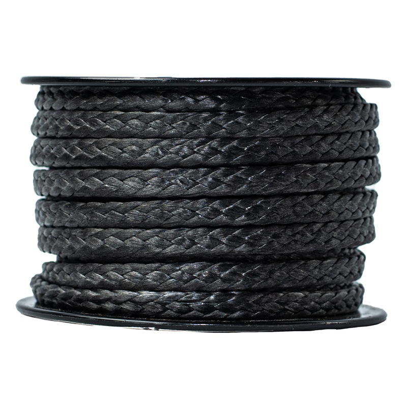[Australia - AusPower] - SGT KNOTS Hollow Braid Dyneema Rope for Arborists, Boating, Camping, Crafting (7/64", 1/8", 3/16", 1/4") Black 1/8" x 25ft 