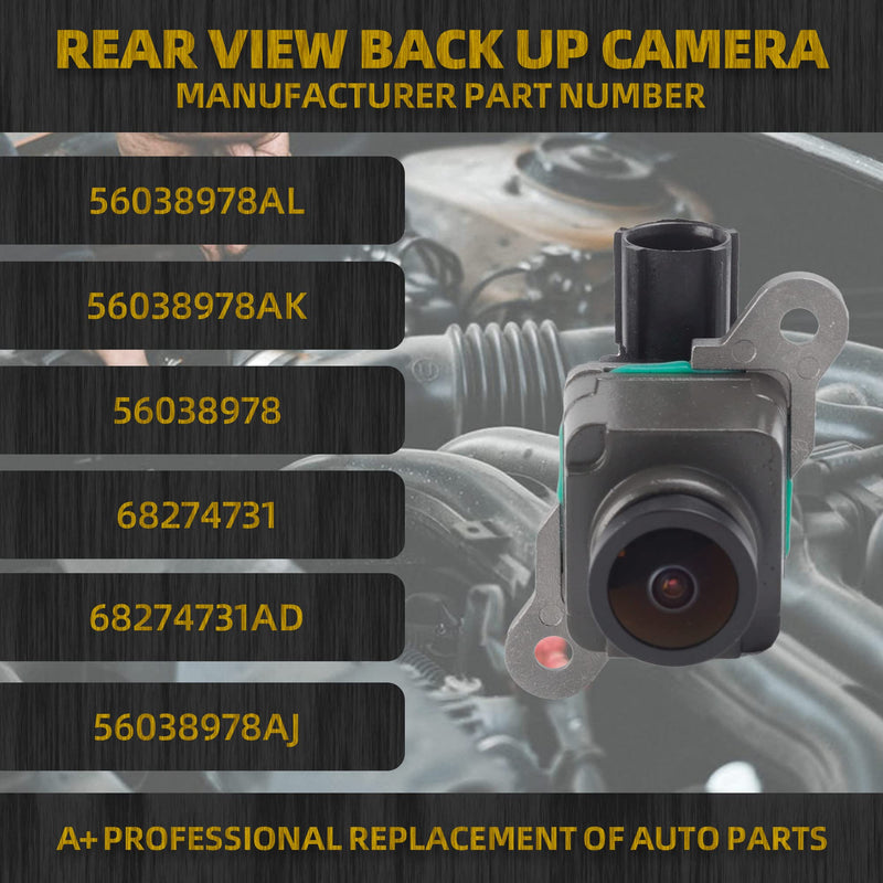 [Australia - AusPower] - Dasbecan Rear View Park Assist Backup Camera Replacement Compatible with 2013-2017 Ram 1500 2500 3500 4500 5500 Parking Assist Reversing Camera Replacces 56038978AL 