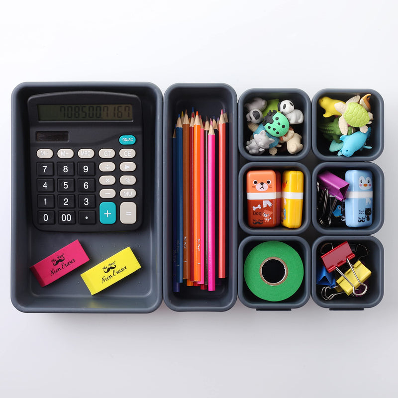[Australia - AusPower] - Mr. Pen- Interlocking Desk Drawer Organizer, 8 pcs, Drawer Organizer, Kitchen Drawer Organizer, Desk Drawer Organizer, Drawer Organizers, Office Drawer Organizer, Desk Drawer Organizers and Storage 