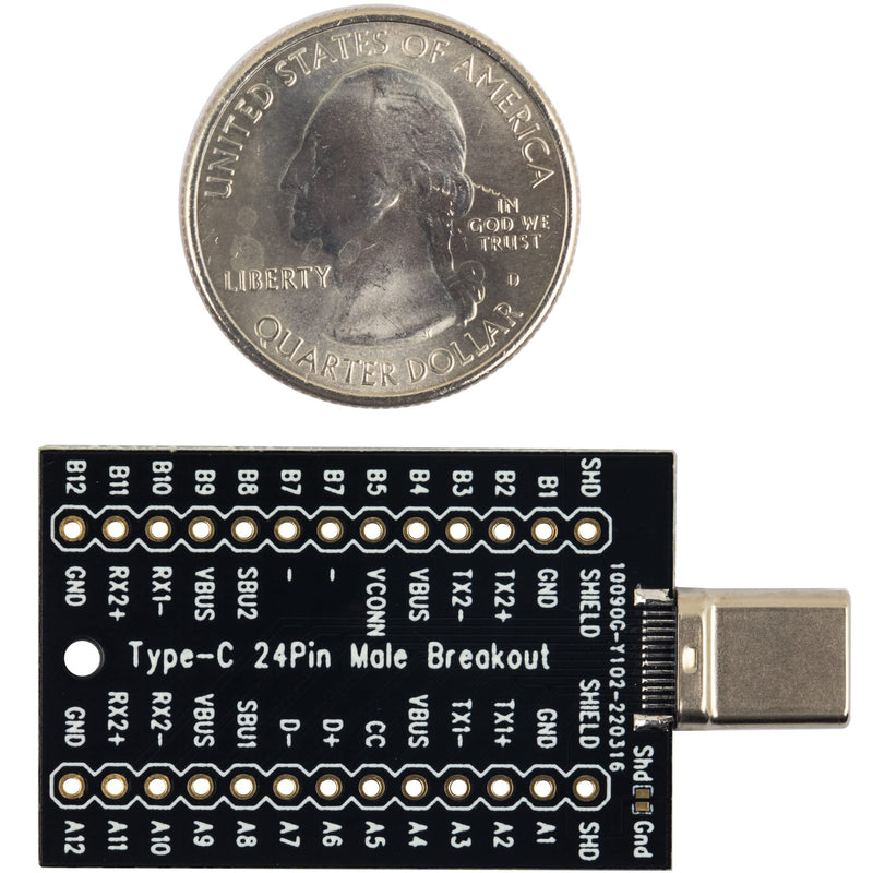 [Australia - AusPower] - risingsaplings 2pcs USB Type-C Male Breakout Board 24 Pins Full Pin Output C Male Breakout 24 Pins 0.1“ (2pcs) 