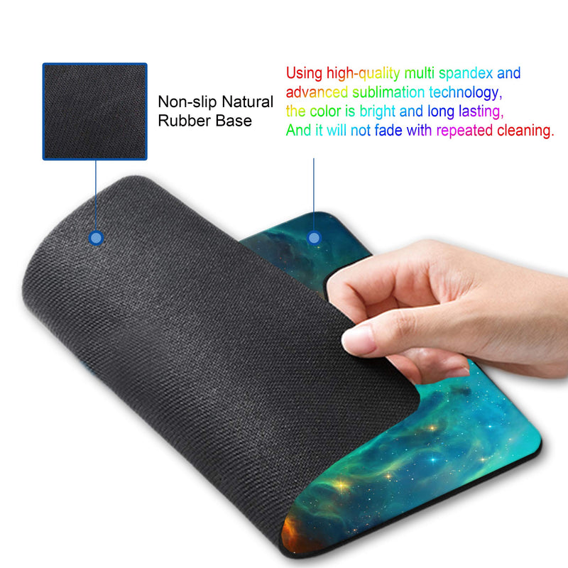 [Australia - AusPower] - Shalysong Cool Galaxy Mouse Pad Personalized Custom Design Computer Laptop Mouse Pad Non-Slip, Washable 9.7 x 7.9 inch Square galaxy 