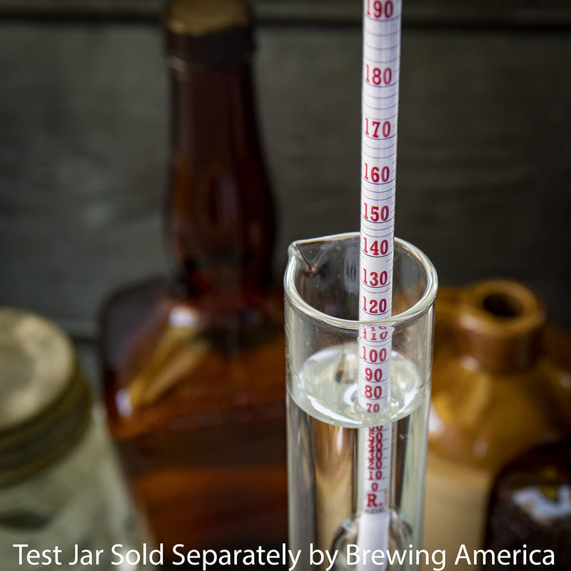 [Australia - AusPower] - American-Made Alcohol Hydrometer Tester 0-200 Proof & Tralle Pro Series Traceable - Distilling Moonshine Alcoholmeter for Proofing Distilled Spirits 