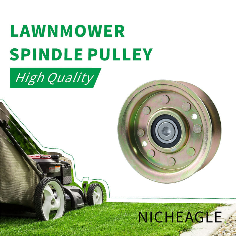 [Australia - AusPower] - NICHEFLAG 173901 Flat Idler Pulley for Husqvarna YTH180 GTH200 GTH205 YTH1746 Decks Replaces 156493 532156493 532173901 78-053 (1) 