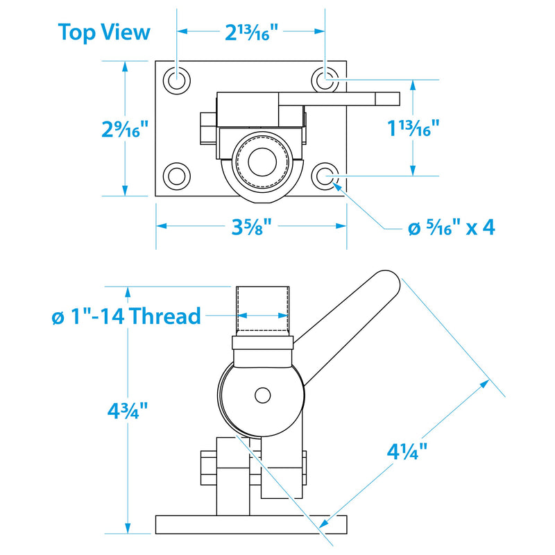 [Australia - AusPower] - Seachoice 19501 4-Way Nylon Antenna Ratchet Mounting Kit, White Finish 