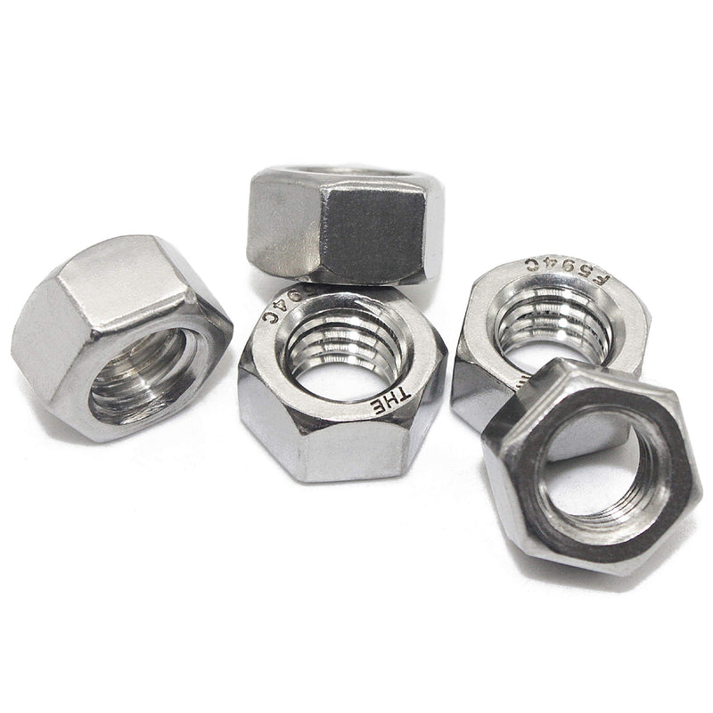 [Australia - AusPower] - Fullerkreg 1/4"-20 Stainless Hex Nut, 304 Stainless Steel, Bright Finish,(100 pcs) 1/4-20 (100 Pack) 