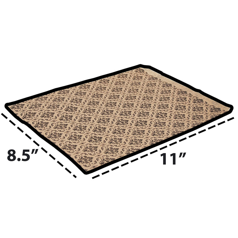 [Australia - AusPower] - CuteBox 100pc Damask Flat Paper Gift Bags (8.5" x 11") for Merchandise, Crafts, Party Favors, Retail, Handmade Goods, Arts and Crafts, Outdoor Events, Holidays, Weddings 1 Count (Pack of 100) 100pcs 