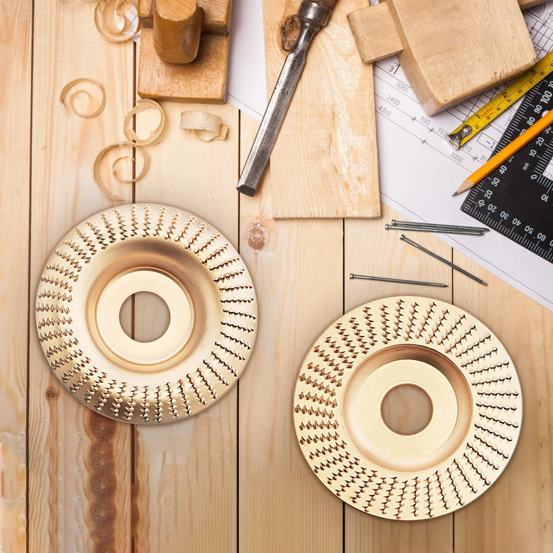 [Australia - AusPower] - Grinder Wheel Disc, Wood Carving Disc, Angle Grinder Wood Carving Disc for 4” and 4 1/2” Angle Grinders with 5/8 Arbor, Grinding Wheel Shaping Disc, 3 Packs 