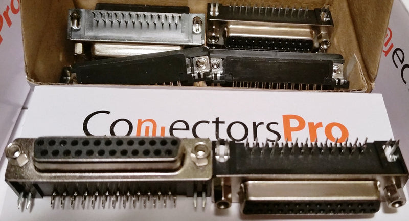 [Australia - AusPower] - PC Accessories- - Connectors Pro 10-PK DB25 Female Right Angle PCB Mount Connector, 90 Degree D-Sub 10-Pack 