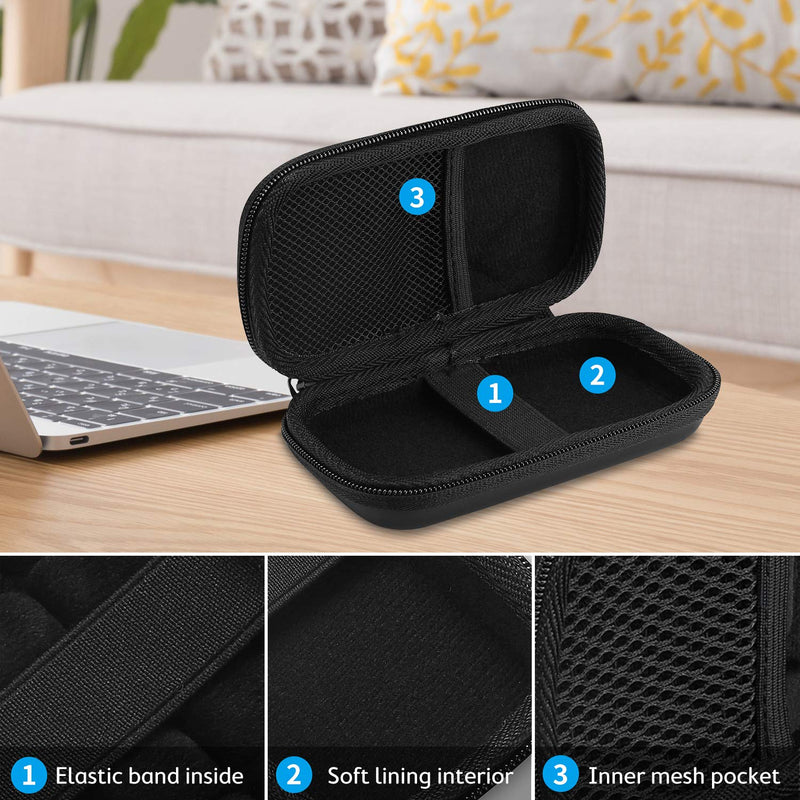 [Australia - AusPower] - ProCase Carrying Case for Crucial X8 Portable SSD 1TB / 500GB (Case Only), Hard Drive EVA Travel Case for Crucial X8 1TB / 500GB Portable External Solid State Drive –Black 