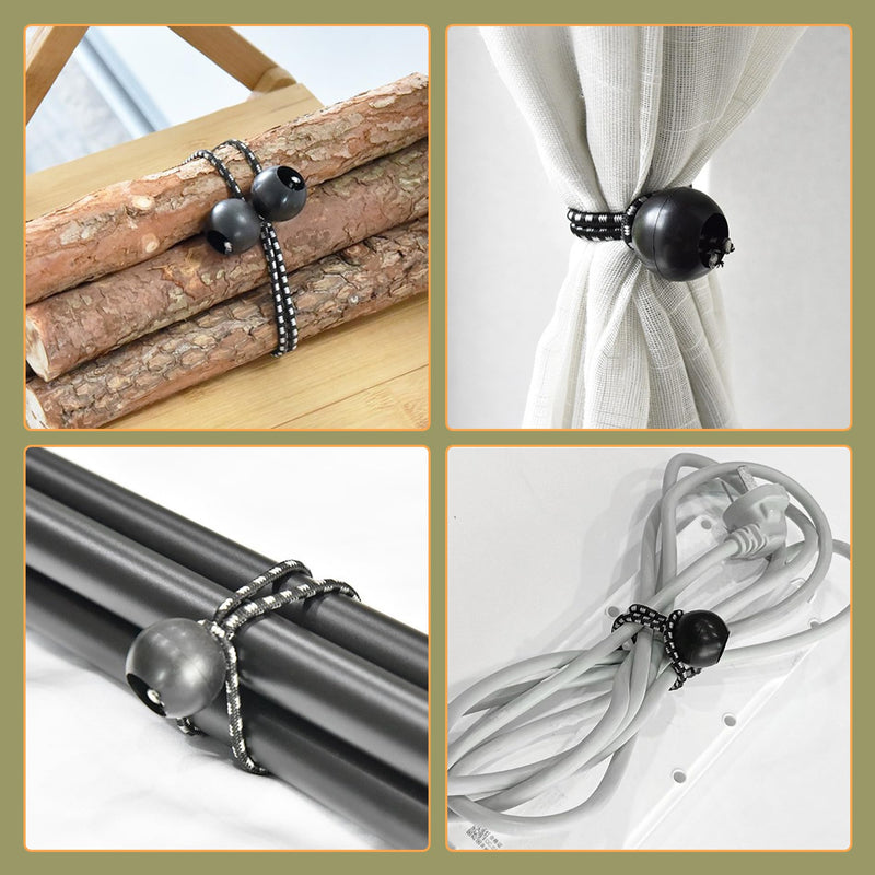 [Australia - AusPower] - 28Pack Ball Bungee Cord, 9 Inch Heavy Duty Bungie Cord Balls Canopy Tarp Tie Down Bungee Balls for Camping, Tents, Cargo,Holding Wire and Hoses, Patio Umbrellas, Awning (Black/White) 