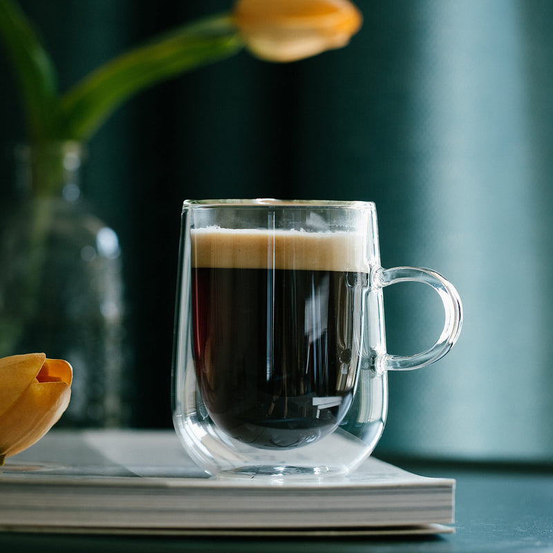 [Australia - AusPower] - BTaT- Espresso Cups, Set Of 4, 3oz (90ml), Barrel Shape, Double Wall Glass Espresso Cups, Espresso Mugs, Espresso Glass, Glass Espresso Cups, Espresso Glass Cups, Clear Espresso Cups, Espresso Glasses 