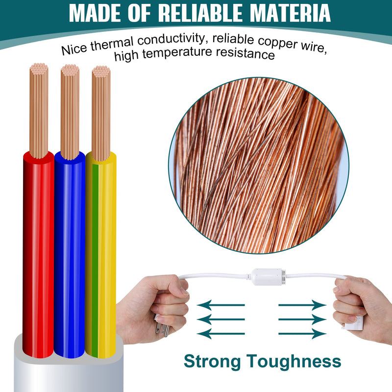 [Australia - AusPower] - Feekoon 2 Pack Thermostat Extension Cord On at 32 â„‰/ 50 â„‰, Thermostatically Controlled Self Regulating Extension Power Cable Compatible with Thermal Outlet Plug for Cold Weather Pond De icers 