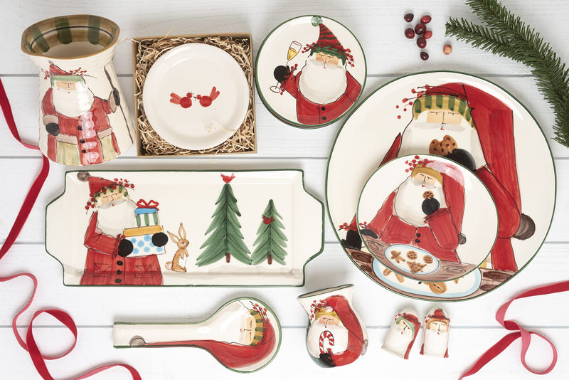 [Australia - AusPower] - Vietri Old St. Nick Holiday Collection Italian Serveware Sets (Salt and Pepper Shaker) Salt and Pepper Shaker 