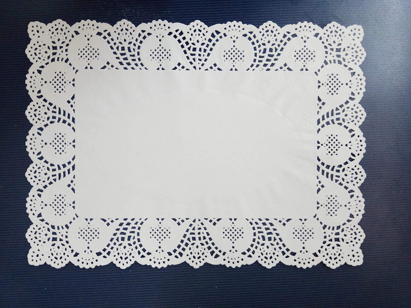 [Australia - AusPower] - SCHOLMART Rectangle Paper Doilies Assorted Paper Lace Wedding Birthday Tea Party Placemats Disposable Wedding Birthday Party Tableware Cake Packing Pad (4-Size 16 Pack) 