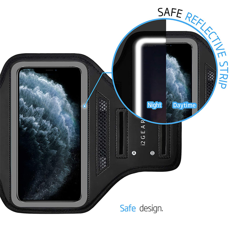 [Australia - AusPower] - i2 Gear Cell Phone Armband Case for iPhone 12, 11, iPhone 11 Pro & iPhone XR with Adjustable Band & Key Holder for Running, Exercise and Recreation 