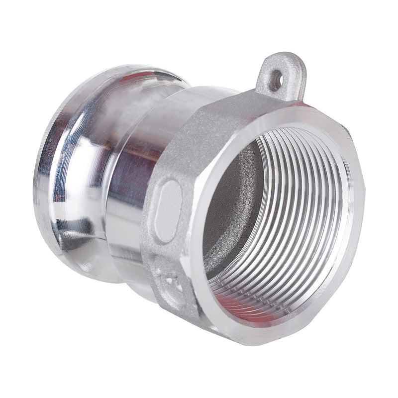 [Australia - AusPower] - Aluminum Global Type A Cam and Groove Hose Fitting, 1.5" Camlock Hose Coupler , 1.5" Plug x 1.5" NPT Female 1.5 Inch 