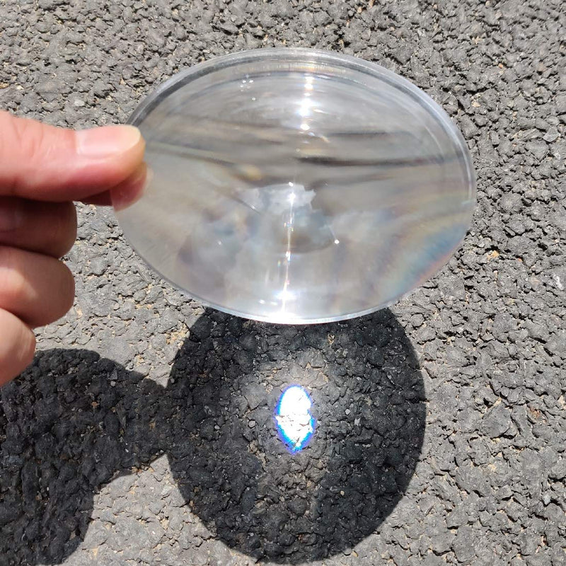[Australia - AusPower] - Fresnel Lens Magnifier, Diameter 100mm (4''), Focal Length 50mm, Acrylic Ultrathin Lens for Physics Classroom,Solar Heating,Magnifiying. (Focal Length 50mm) 