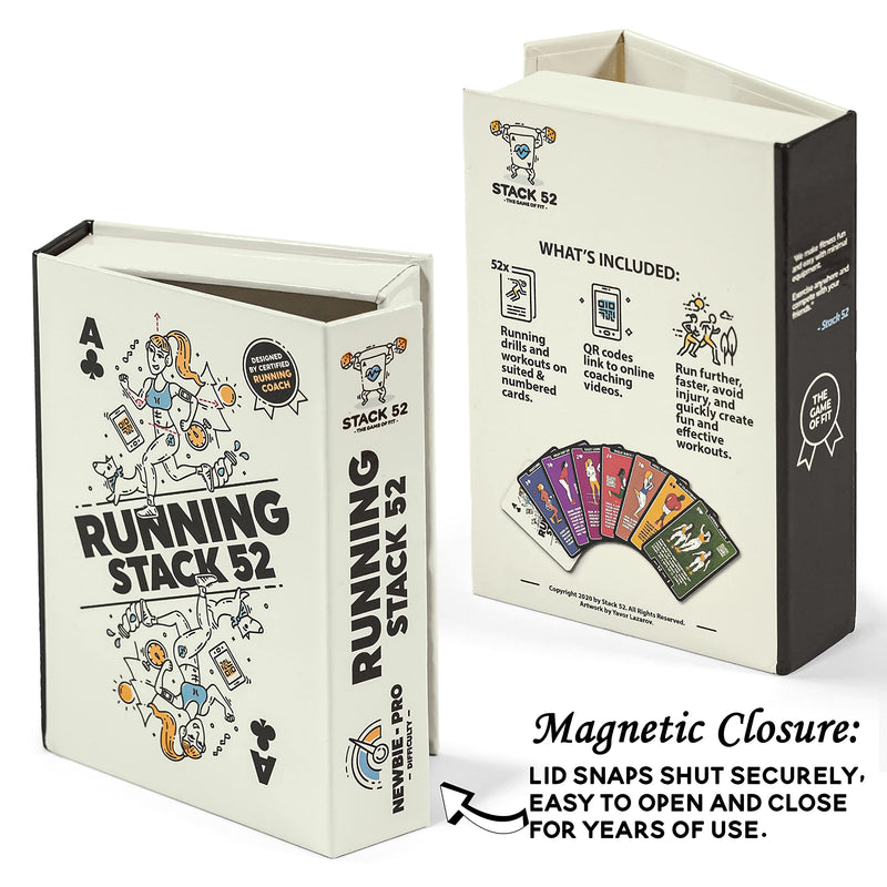 [Australia - AusPower] - Stack 52 Running Exercise Cards: Run Faster and Further with Less Effort. Video Instruction by Certified Coach Included. Beginner to Advanced Drills. 