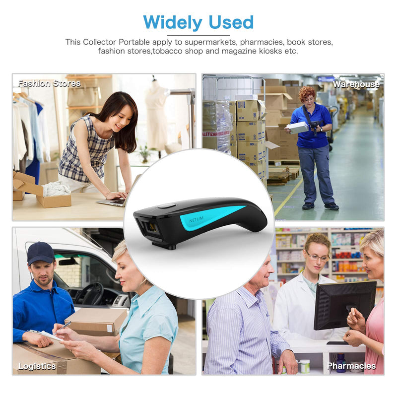 [Australia - AusPower] - NETUM Bluetooth Barcode Scanner, Wireless 1D Laser USB Bar Code Reader Compatible with Smart Phone, Tablet, PC for Store, Supermarket, Warehouse - C830 