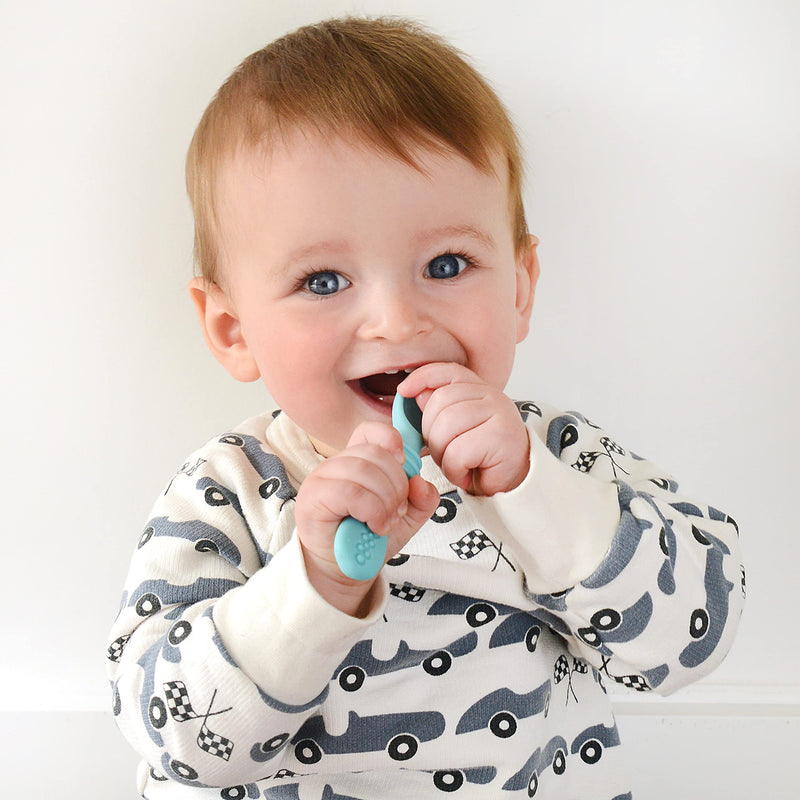 [Australia - AusPower] - PrimaStella Silicone Rainbow Chew Spoon Set for Babies and Toddlers | Safety Tested | BPA Free | Microwave, Dishwasher and Freezer Safe 