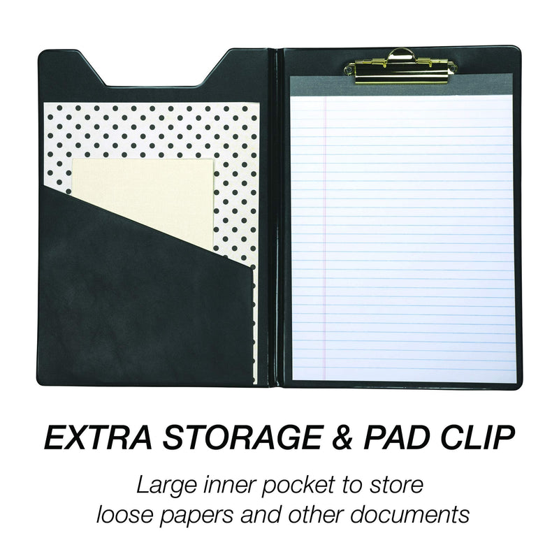[Australia - AusPower] - Samsill Value Padfolio with Clipboard, Letter Size Writing Pad, Black (71410) 