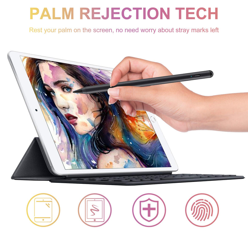 [Australia - AusPower] - AT-Mizhi Stylus Pen for Apple iPad Pencil 2018-2020, iPad Pen with Palm Rejection, High Precision, Auto Sleep, Compatible with iPad 6th 7th Gen/iPad Pro 11''&12.9''/iPad Air 3rd Gen/iPad Mini 5th Gen white 