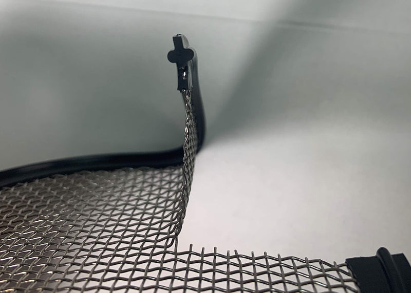 [Australia - AusPower] - DR.COMPONENT 1.5" Sanitary Tri-Clamp Gaskets (Pack of 2), Bonded Type Screen (#100 Mesh/ 149 μm) Gaskets, Black FKM (Viton) 1-1/2"- 100 mesh-Viton 