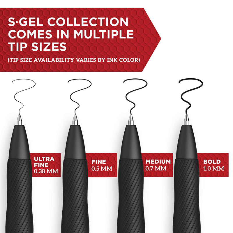[Australia - AusPower] - Sharpie S-Gel, Gel Pens, Medium Point (0.7mm), Black Ink Gel Pen, 12 Count 12 Count (Pack of 1) 