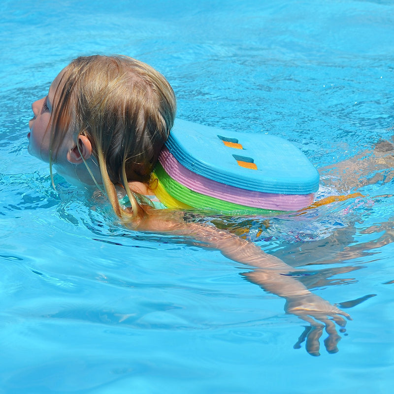 [Australia - AusPower] - Back Float Safety Swim Trainer Swimming Bubble Belt with Adjustable Split Layers Swim Bubbles Belts Secure Clip Buckle Progressive Swim Floaties for Kids Toddler Children Sport Pool Lesson 