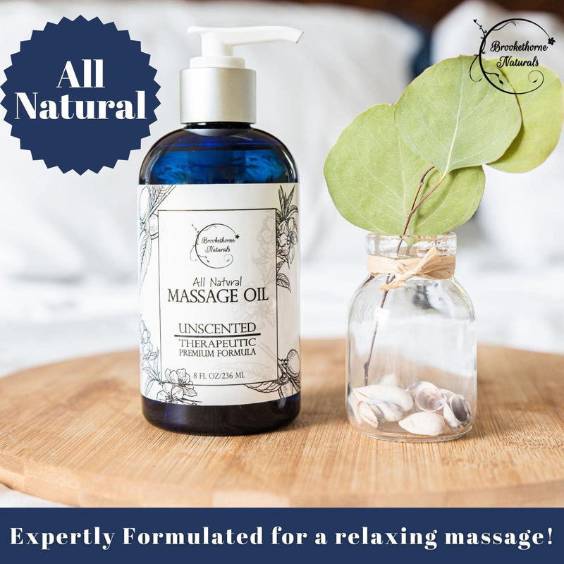 [Australia - AusPower] - Almond Massage Oil – All Natural, Unscented Spa Quality Formula. Great for Massage Therapy, Body Massage & Therapeutic Massage – with Sweet Almond, Jojoba & Grapeseed Oils - 8.5oz 