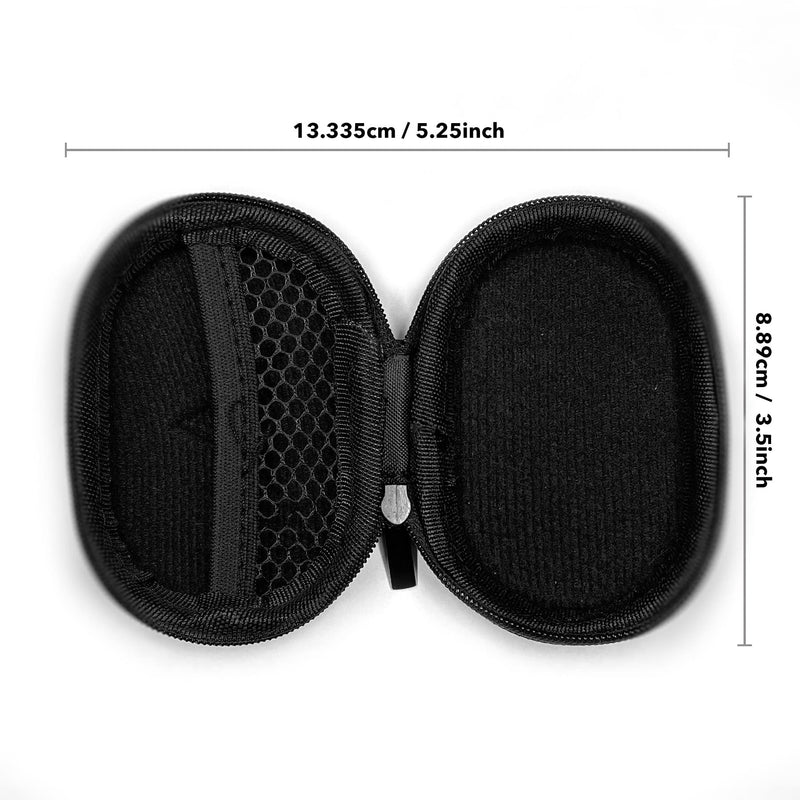 [Australia - AusPower] - Decibullz - Zipper Headphones Carrying Case, Perfect for Earphones and Earplugs (Black) Standard Packaging 