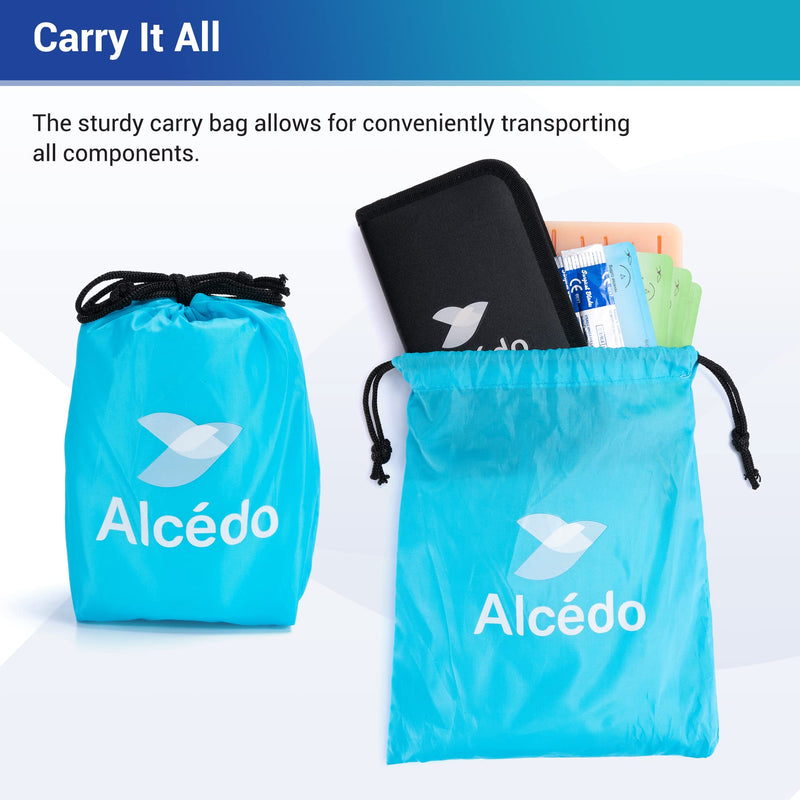 [Australia - AusPower] - Alcedo Suture Practice Kit for Medical Students | Complete Kit (32 Pieces) Include Durable Large Suturing Pad with Pre-Cut Wounds, Tools Kit, and Suture Threads | Perfect for Practice, Demonstration Large Pad 