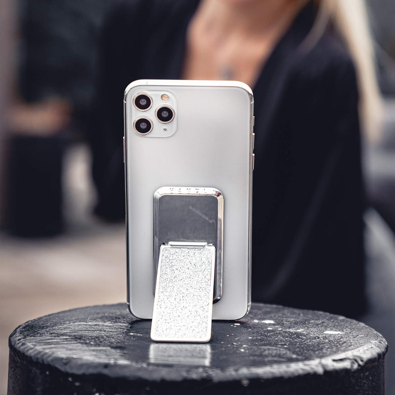 [Australia - AusPower] - HANDL New York Silver Glitter HANDLstick Silver Glitter Grip and Stand for Smartphone 