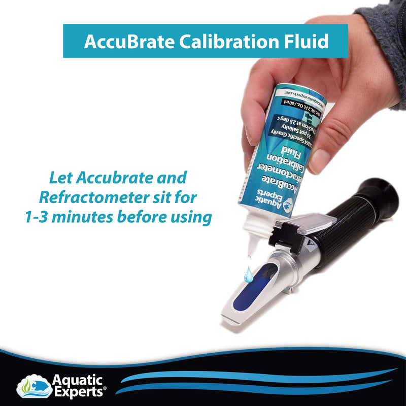 [Australia - AusPower] - Aquatic Experts AccuBrate Refractometer and Hydrometer Salinity Calibration Fluid – Solution to Accurately Calibrate Refractometer and Hydrometer for Testing Natural Saltwater or Synthetic Sea Water 60 ml 