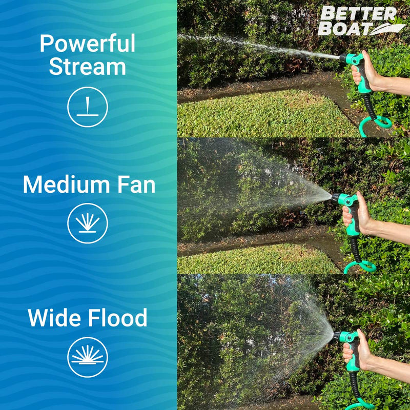 [Australia - AusPower] - Boat Water Hose Nozzle Sprayer & High Pressure Garden Hose Nozzle Heavy Duty Outdoor Wide & Thin Head Marine Grade Washdown Spray Gun End Best for Gardening Boats Car RV & Auto 