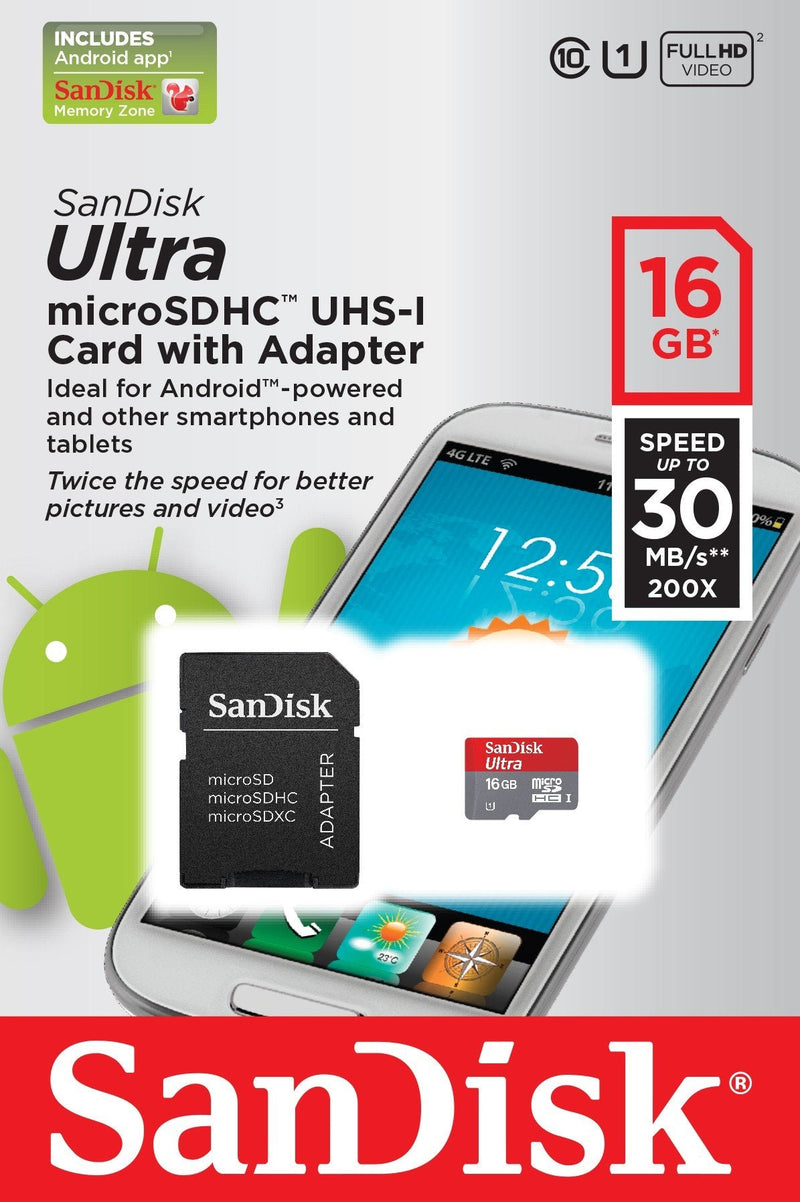 [Australia - AusPower] - SanDisk Ultra Micro SDHC, 16GB Card 