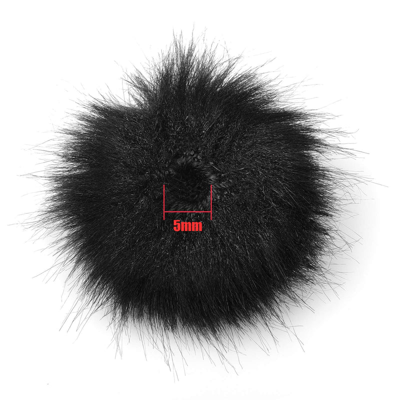 [Australia - AusPower] - Microphone Lapel Dead Cat Windscreen, ChromLives Lapel Mic Windscreen Muff, Furry Windscreen Dead Cat Outdoor Comaptible with Lavalier Microphones 5Pack Lapel Mic Cover 
