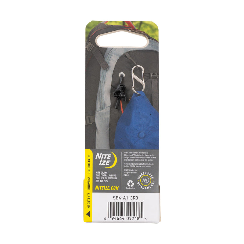 [Australia - AusPower] - Nite Ize, Inc. SB4-A1-3R3 Nite IZE S-Biner Stainless Steel 4, Gated Keys and Gear, 3 Pack, Black/Stainless Dual Carabiner 
