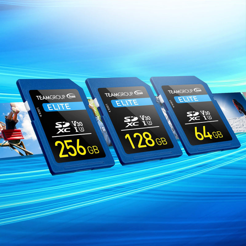 [Australia - AusPower] - TEAMGROUP Elite 256GB UHS-I U3 V30 4K UHD Read Speed up to 90MB/s SDXC Memory Card for Professional Vloggers, Filmmakers, Photographers & Content Curators TESDXC256GIV3001 ELITE U3 V30 