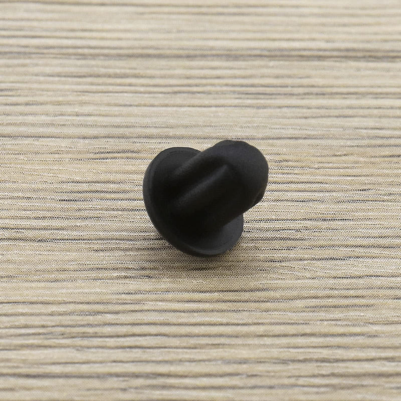 [Australia - AusPower] - 20Pcs 6.35mm Silicone Anti Dust Plugs Socket Dust Cover Anti Dust Jack Plug Stopper Cap Accessories for Amplifier DVD Karaoke Black 