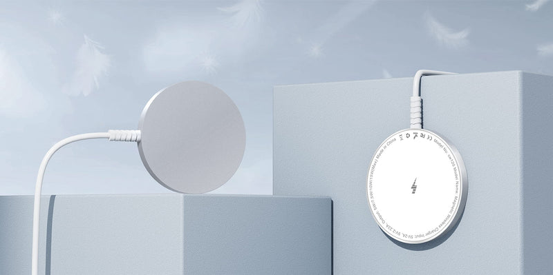 [Australia - AusPower] - Magnetic Wireless Charger for iPhone: MagSafe Charger Fast Charging Pad 2 Pack for iPhone 14 13 12 Pro Max Plus & Airpods 2 3 Pro (No Adapter) White 