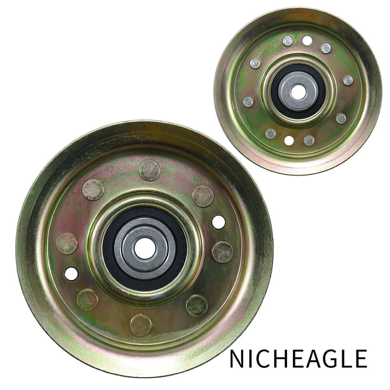 [Australia - AusPower] - NICHEFLAG 173901 Flat Idler Pulley for Husqvarna YTH180 GTH200 GTH205 YTH1746 Decks Replaces 156493 532156493 532173901 78-053 (1) 