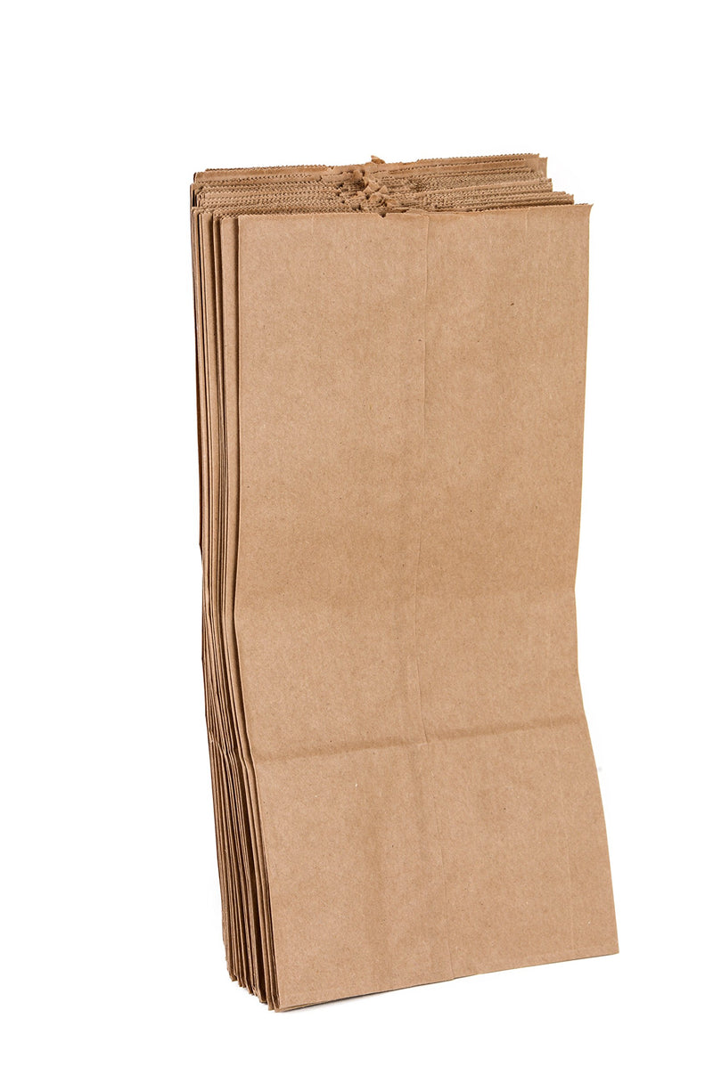 [Australia - AusPower] - Small Brown Kraft Paper Bag (3 lb) Small - Paper Lunch Bags, Small Snacks, Gift Bags, Grocery, Merchandise, Party Bags (4-3/4" x 2-15/16" x 8-9/16) (3 Pound Capacity) by EcoQuality (100) 100 